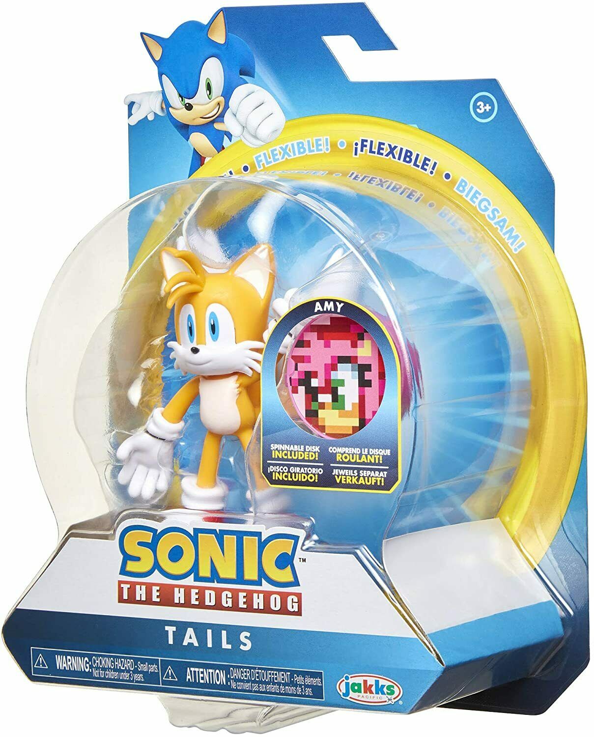 Sonic The Hedgehog 4″ Tails BENDY JAKKS PACIFIC 2019 – Flidbe